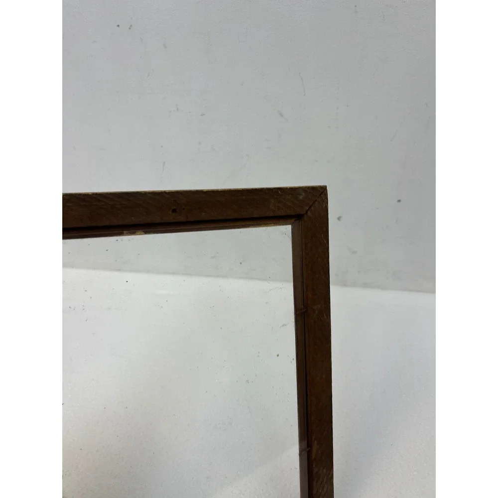 Vintage Art Deco Nouveau Gold Wood Picture Frame w Glass 7x9 gilt 1930s 1940s